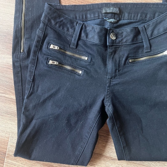 Bebe black moto zip skinny jeans size 25 - Picture 6 of 6